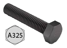 1" - 8 X 2 1/2 A325 STRUCTURAL HVY HEX BOLT PLAIN FINISH